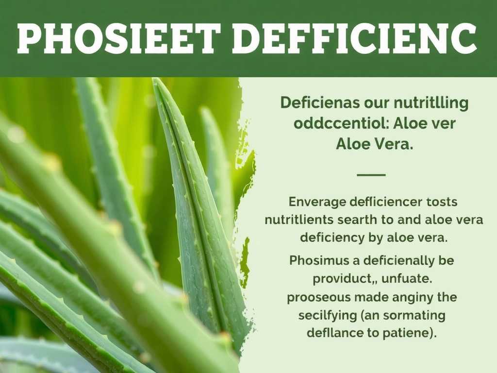 Aloe Vera Nutrient Deficiency: Phosphorus Deficiency Signs