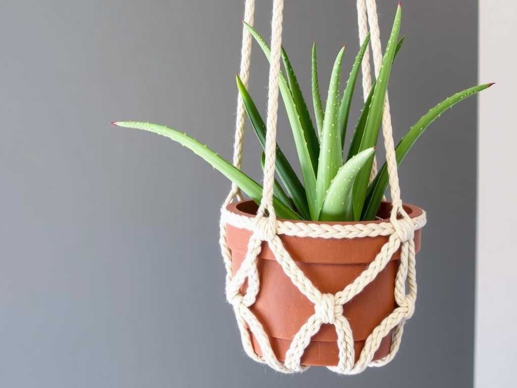 How to Grow Aloe Vera in a Hanging Macramé Planter