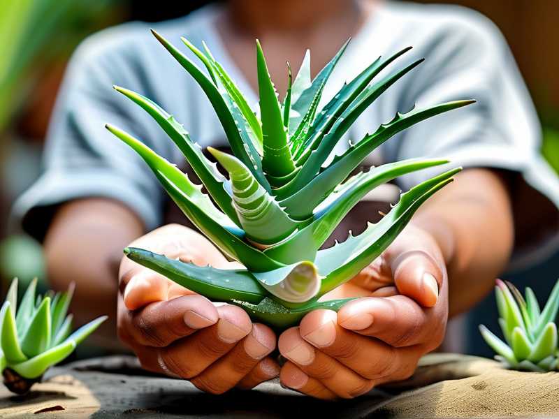 How to shape young aloe for symmetrical growth structure