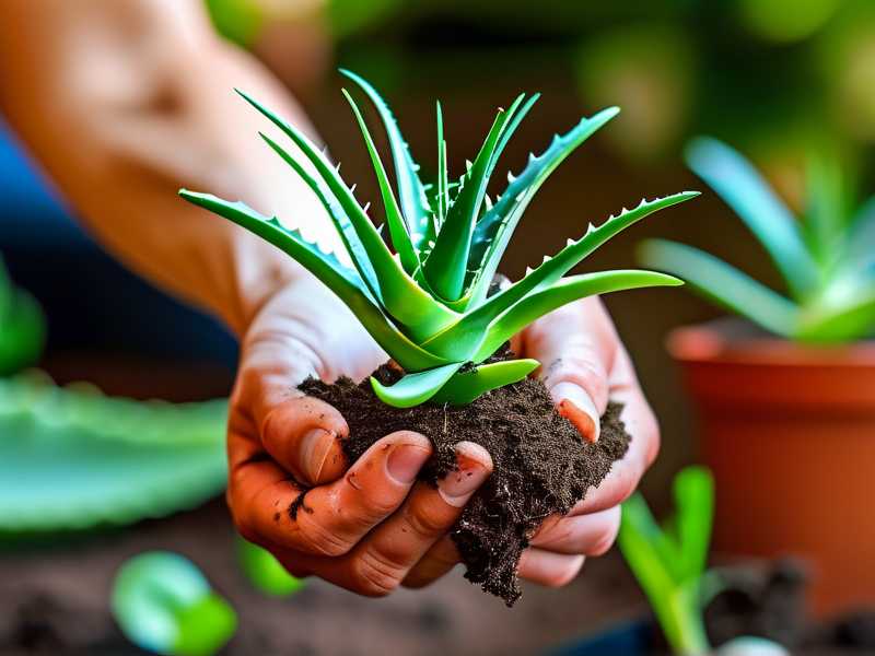 How to fix weak growth of newly transplanted aloe pups(1)