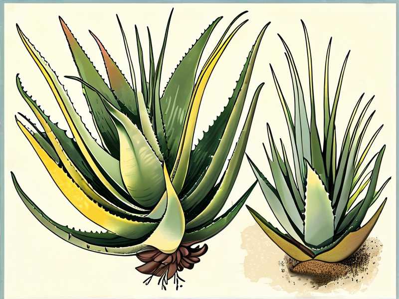 How to remove yellowed bottom leaves of mature aloe