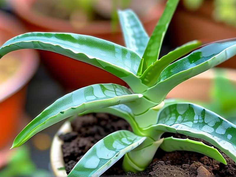 How to fix uneven aloe leaf growth from poor nutrition